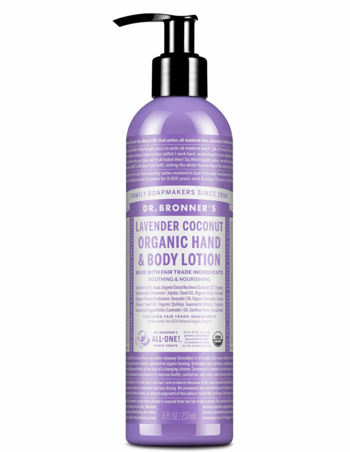 Dr Bronners - Lavender Coconut Hand & Body Lotion 237ml