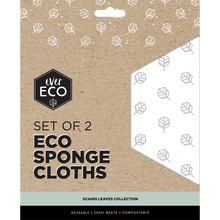 Ever Eco - Eco Sponge Cloths Scandi Leaves Collection 2pk