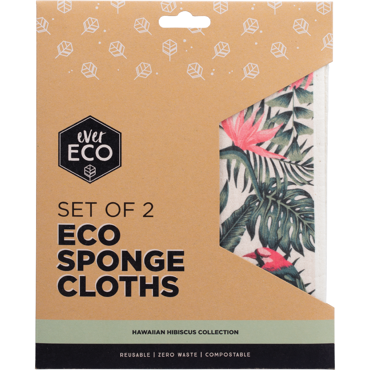 Ever Eco - Eco Sponge Cloths Hawaiian Hibiscus Collection 2pk