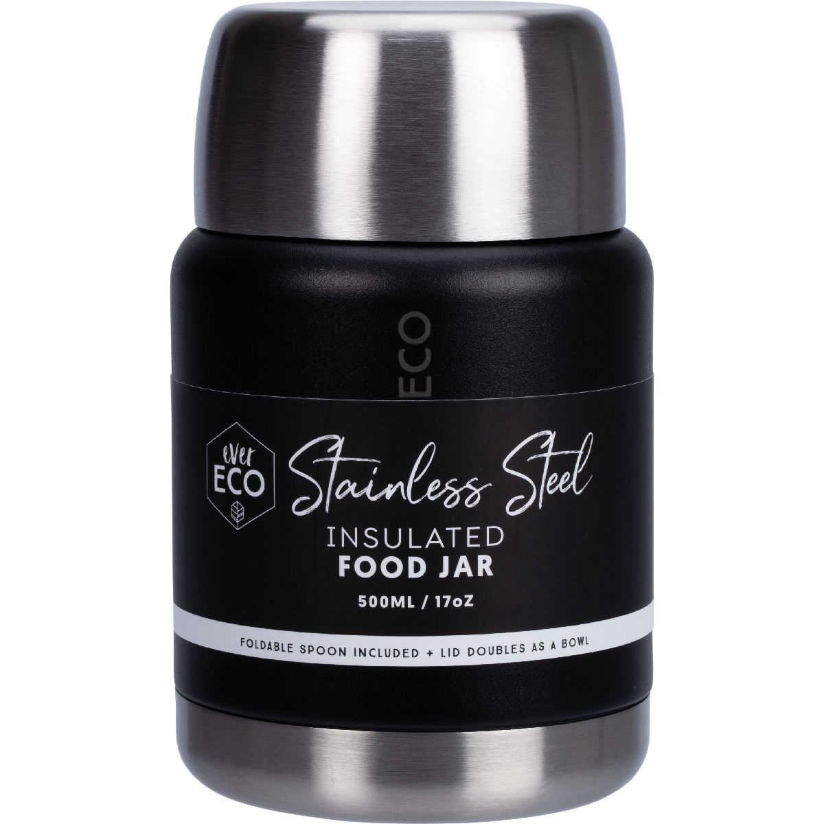 Ever Eco - Insulated Stainless Steel Food Jar Onyx 500ml