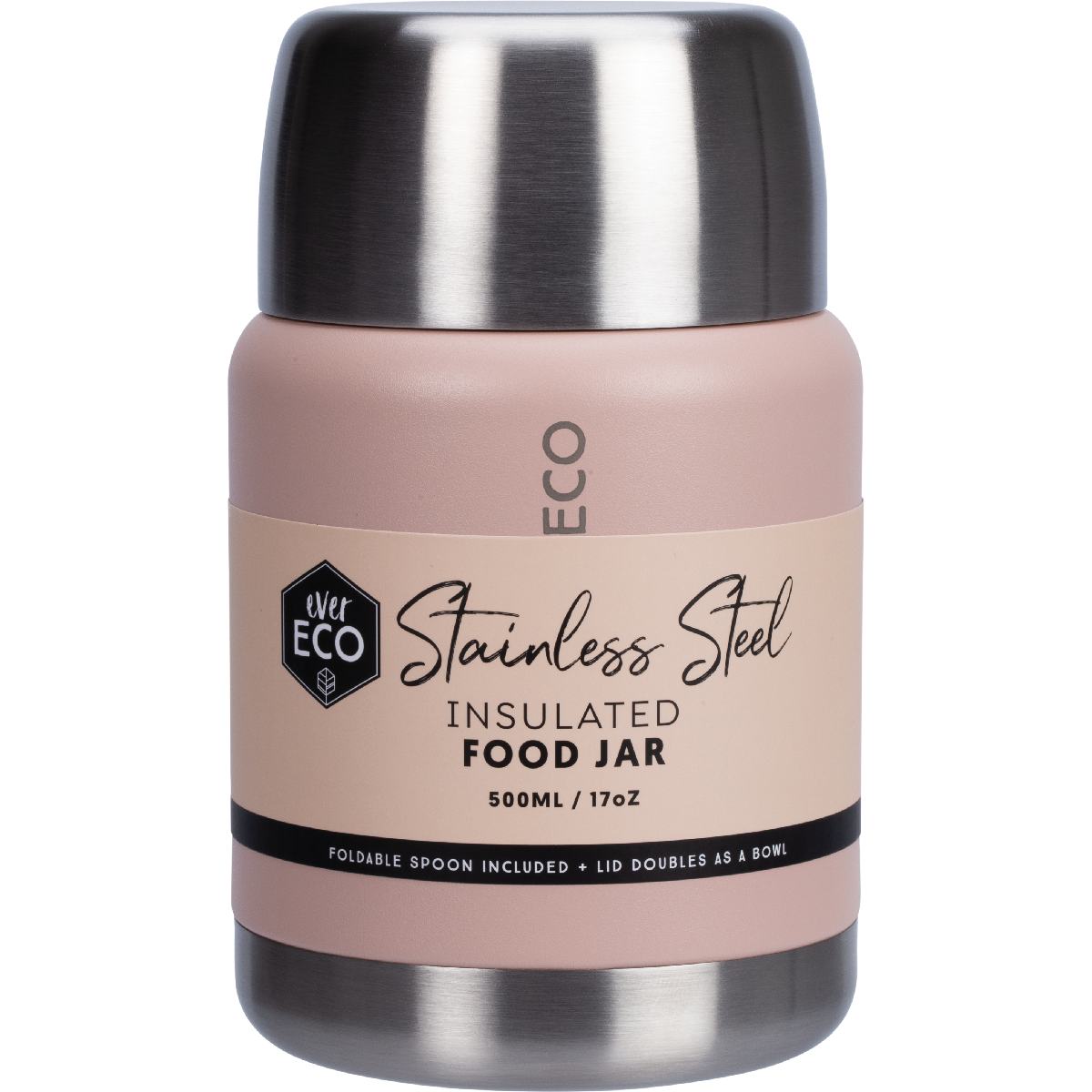 Ever Eco - Insulated Stainless Steel Food Jar Rose 500ml