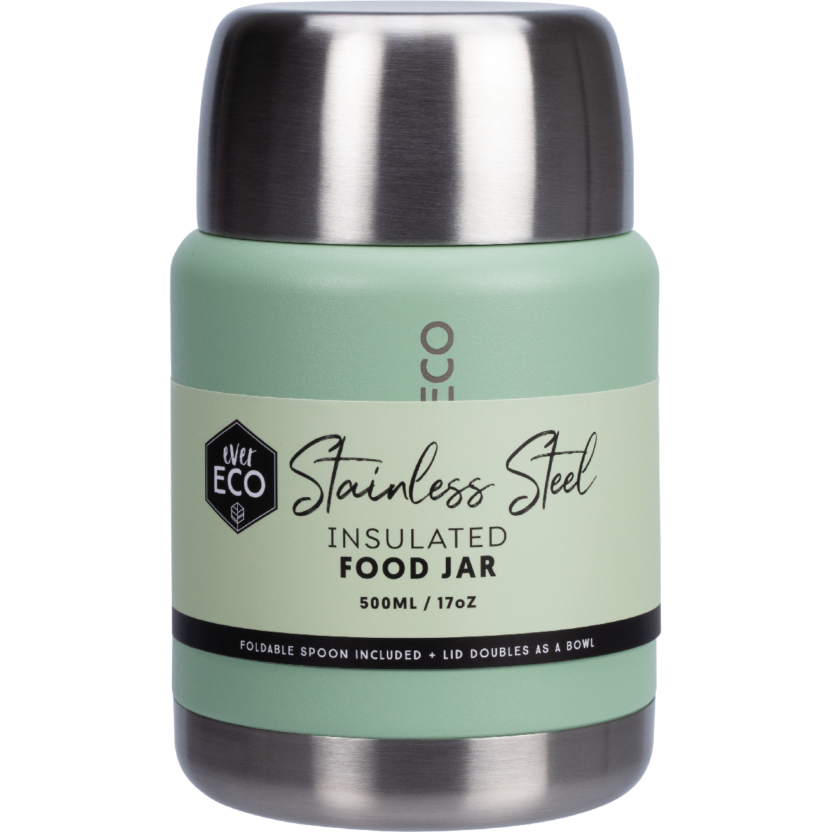 Ever Eco - Insulated Stainless Steel Food Jar Sage 500ml