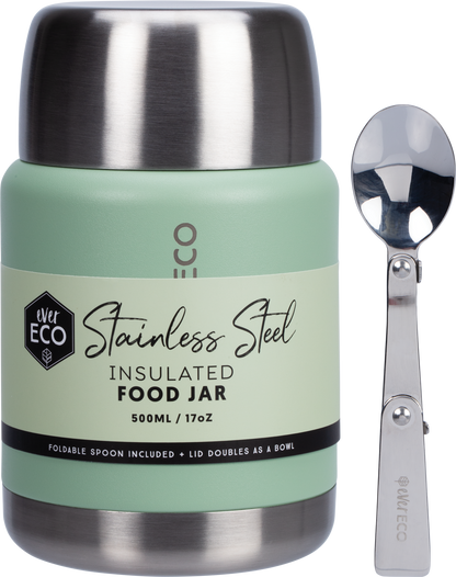 Ever Eco - Insulated Stainless Steel Food Jar Sage 500ml