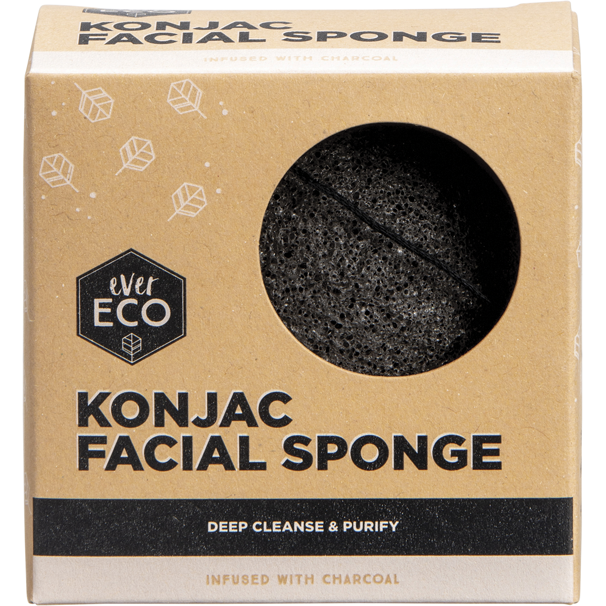 Ever Eco - Konjac Facial Sponge Charcoal
