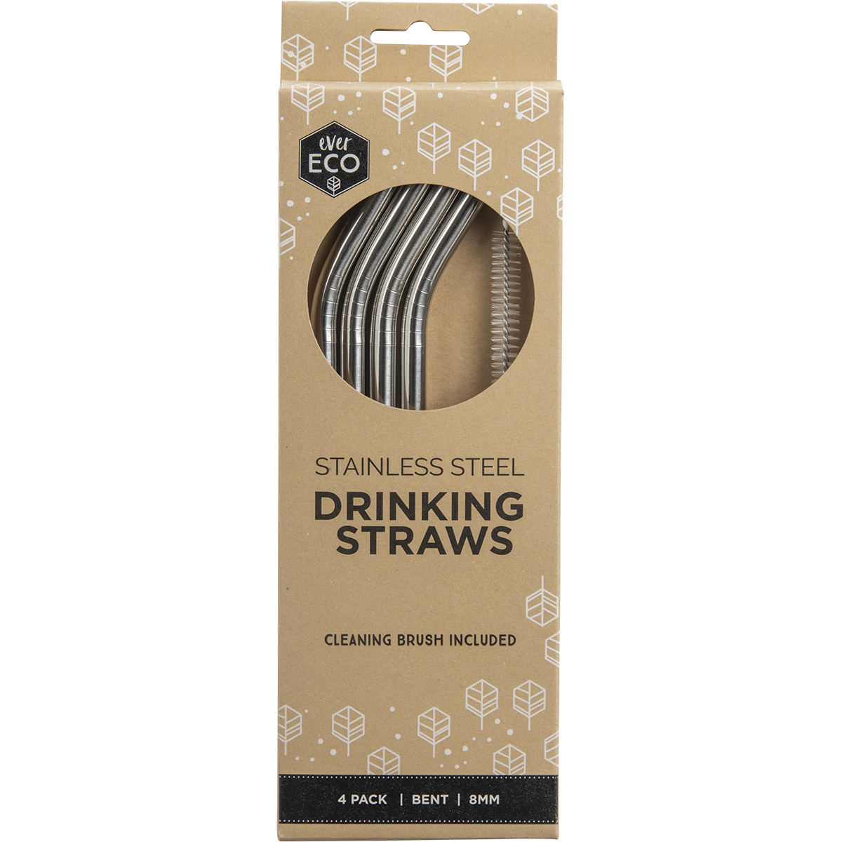 Ever Eco - Stainless Steel Straws Bent 4pk