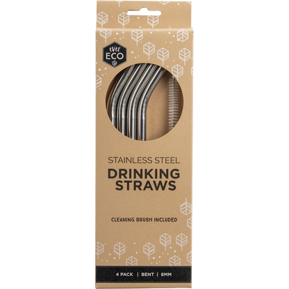 Ever Eco - Stainless Steel Straws Bent 4pk