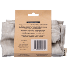 Ever Eco - Reusable Linen Bread Bag Zipper Closure 32x40cm 32cm