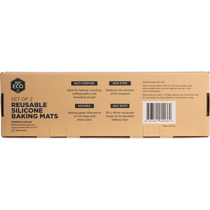 Ever Eco - Reusable Silicone Baking Mats 30 x 40cm 2pk