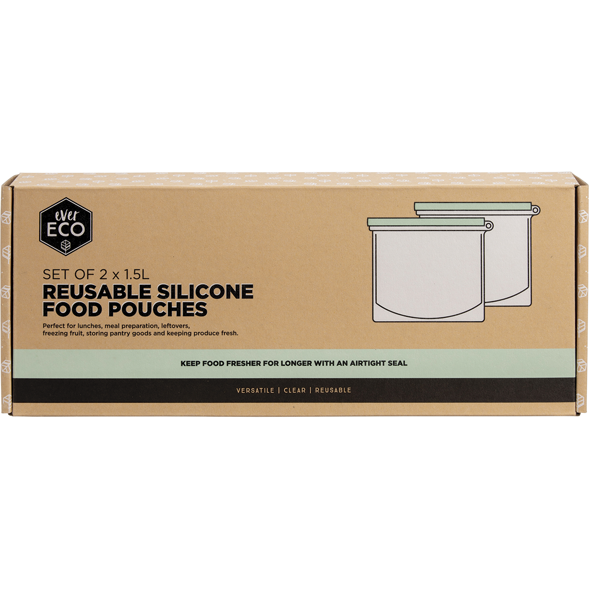Ever Eco - Reusable Silicone Food Pouches 1.5L 2pk