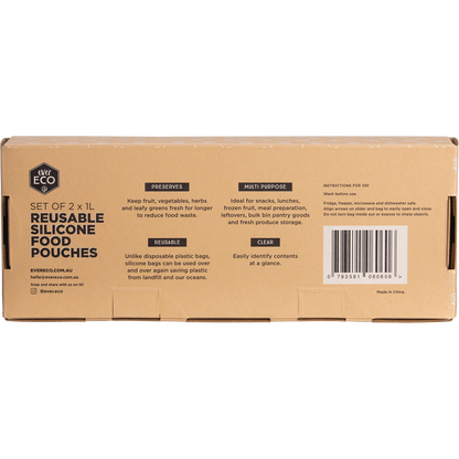 Ever Eco - Reusable Silicone Food Pouches 1L 2pk