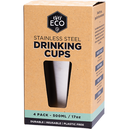 Ever Eco - Stainless Steel Drinking Cups 4x500ml