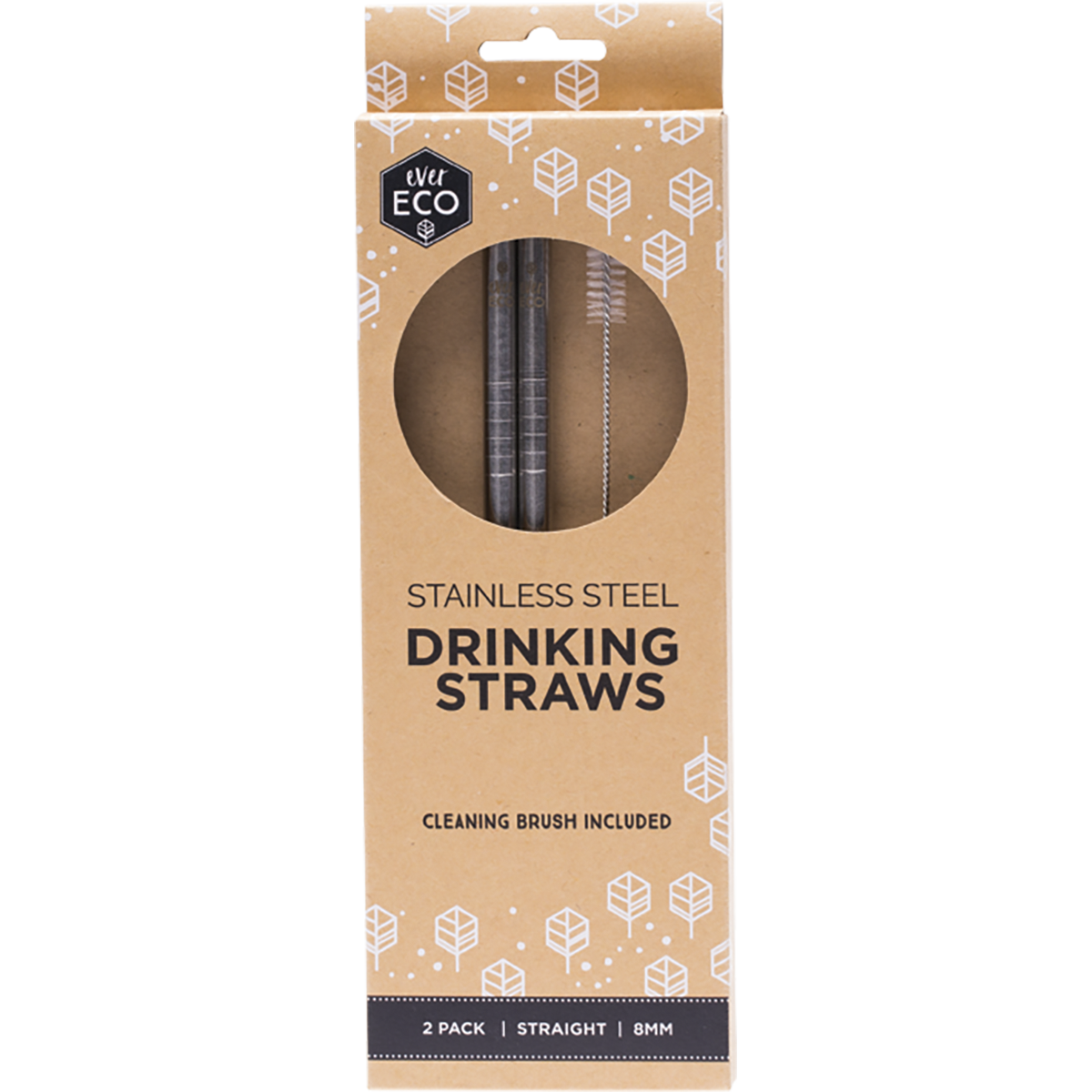 Ever Eco - Stainless Steel Straws Straight 2pk