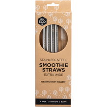Ever Eco - Stainless Steel Straws Straight Smoothie 4pk