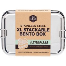 Ever Eco - Stainless Steel XL Stackable 2 Tier Bento +Mini Snack 1900ml