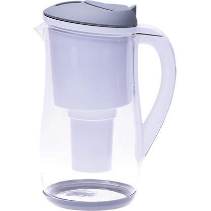 Ecobud - Gentoo Glass Water Filter Jug Grey & White 1.5lt