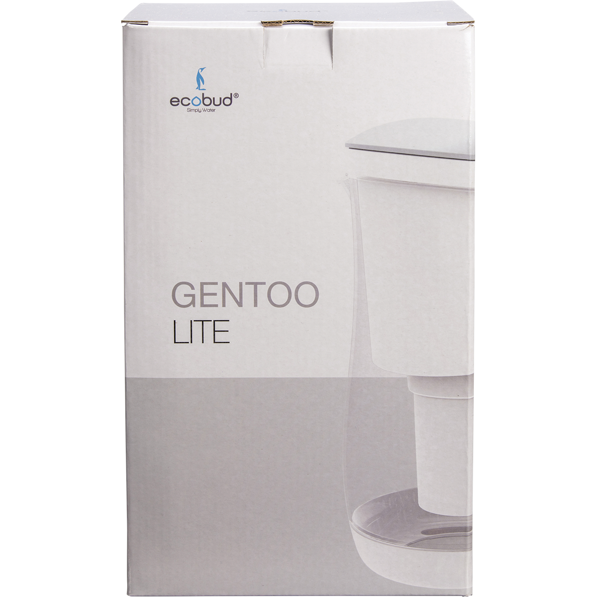 Ecobud - Gentoo Plastic Water Filter Jug Grey & White 1.5lt