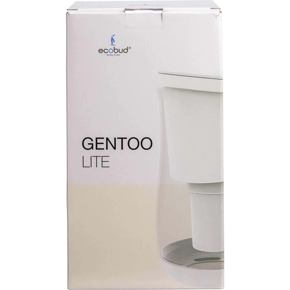 Ecobud - Gentoo Plastic Water Filter Jug White 1.5lt