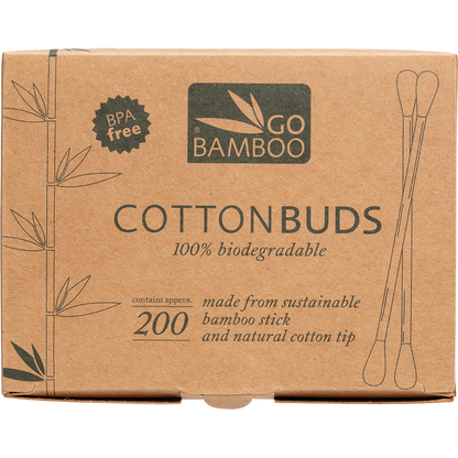 Go Bamboo - Cotton Buds 100% Biodegradable 200pk