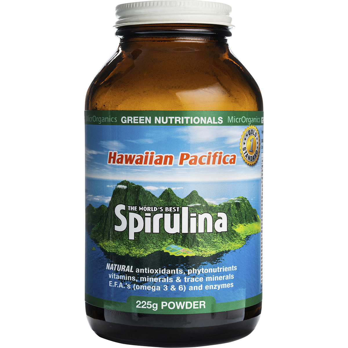 Green Nutritionals - Hawaiian Pacifica Spirulina Powder 225g