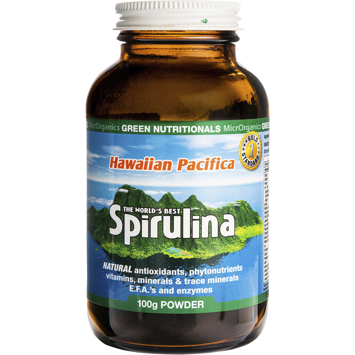Green Nutritionals - Hawaiian Pacifica Spirulina Powder 100g