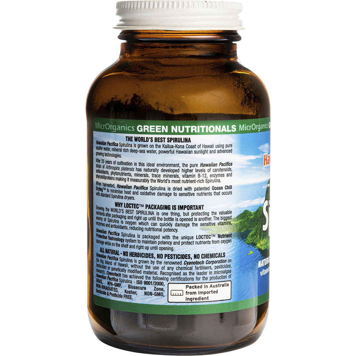 Green Nutritionals - Hawaiian Pacifica Spirulina Powder 100g
