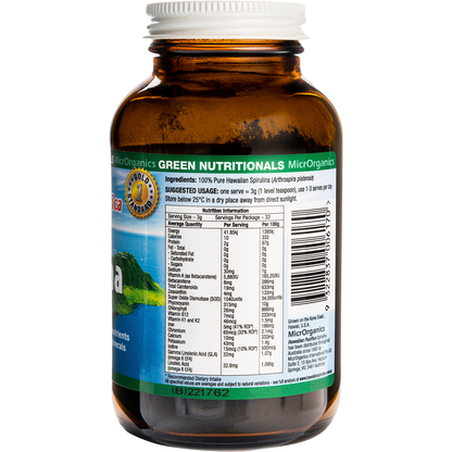 Green Nutritionals - Hawaiian Pacifica Spirulina Powder 100g