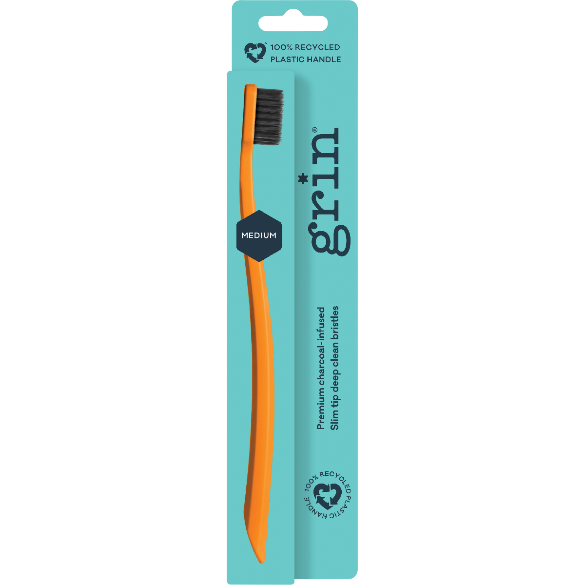 Grin - 100% Recycled Toothbrush Medium Single