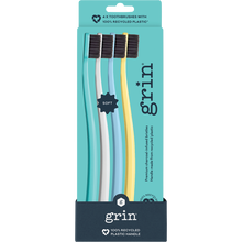 Grin - 100% Recycled Toothbrush Soft Summer 4pk