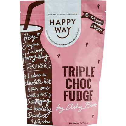 Happy Way - Ashy Bines Vegan Protein Powder Triple Choc Fudge 500g 500g