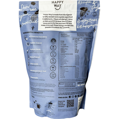 Happy Way - Ashy Bines Whey Protein Powder Choc Coconut 500g
