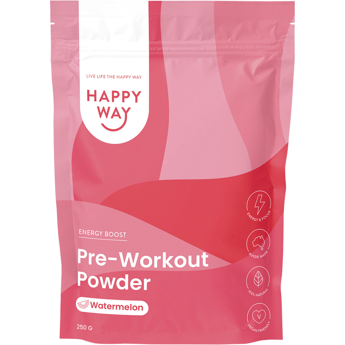 Happy Way - Pre-Workout Powder Watermelon 250g