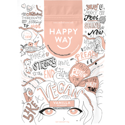 Happy Way - Vegan Protein Powder Vanilla 1kg
