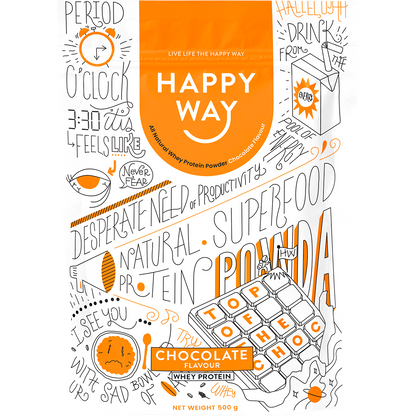 Happy Way - Whey Protein Powder Chocolate 500g