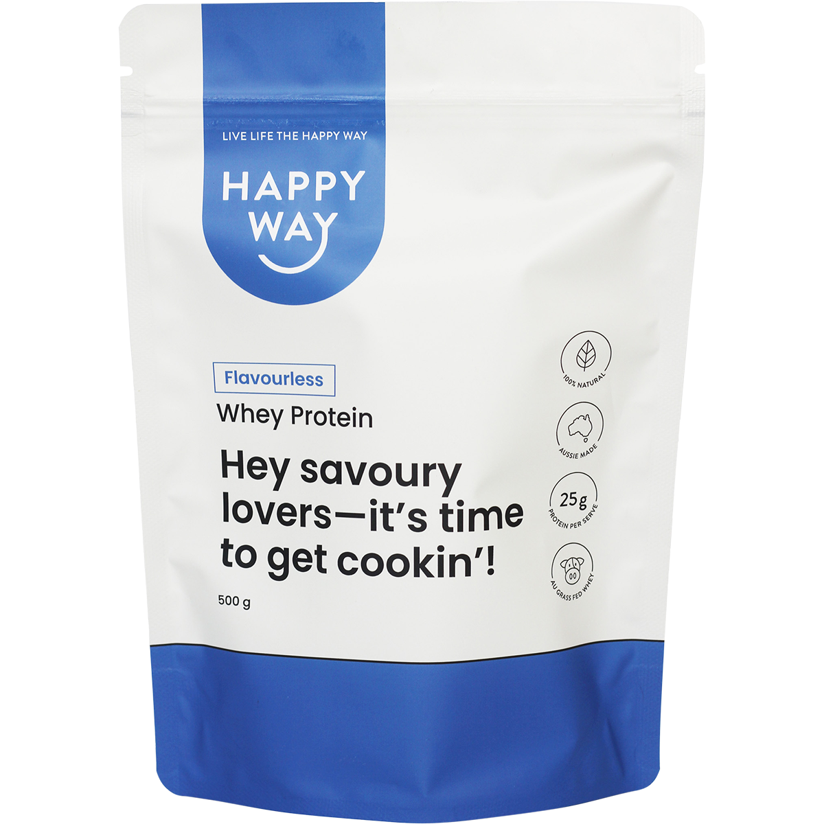 Happy Way - Whey Protein Powder Flavourless 500g