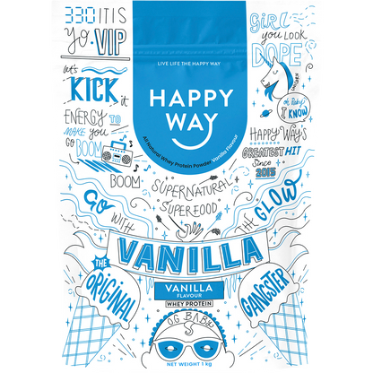 Happy Way - Whey Protein Powder Vanilla 1kg