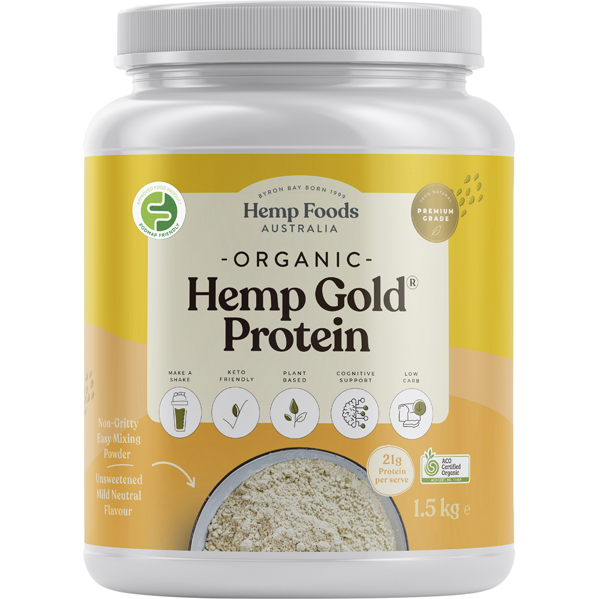Hemp Food Australia - Organic Hemp Gold Protein 1.5kg