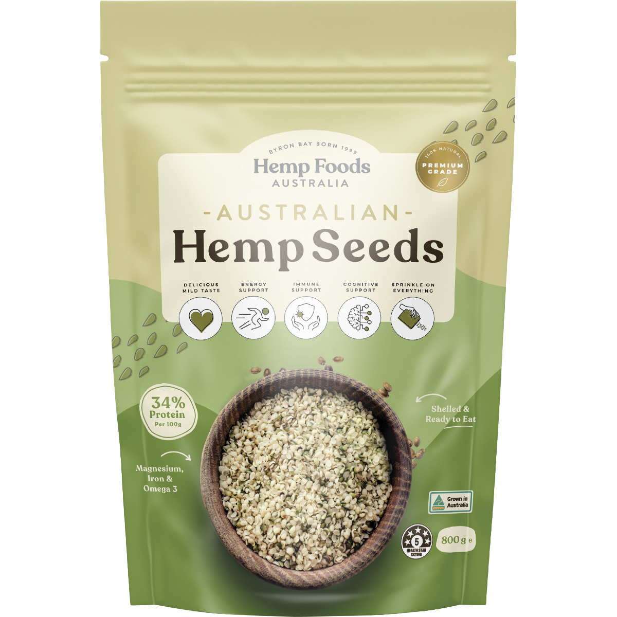 Hemp Foods Australia - Australian Hemp Seeds Hulled 800g