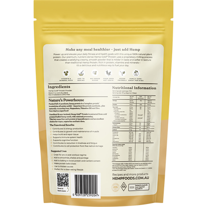 Hemp Foods Australia - Organic Hemp Gold Protein 450g