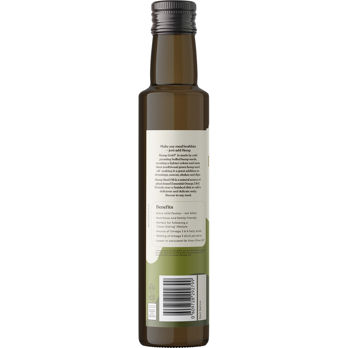 Hemp Foods Australia - Organic Hemp Gold Seed Oil 250ml