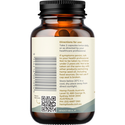 Hemp Foods Australia - Pain Relief with Hemp Gold Seed Oil 60 Caps