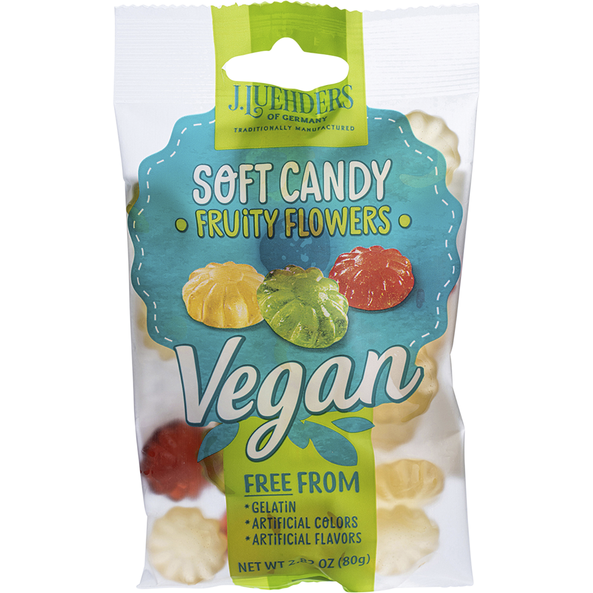 J. Luehders - Soft Vegan Candy Fruity Flowers 80g