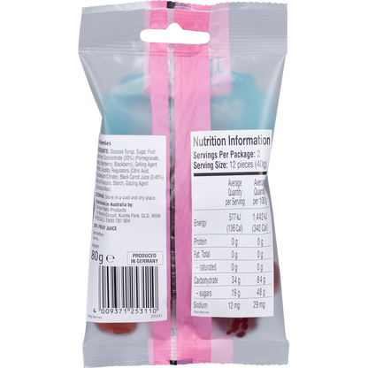 J. Luehders - Soft Vegan Candy Red Berries 80g