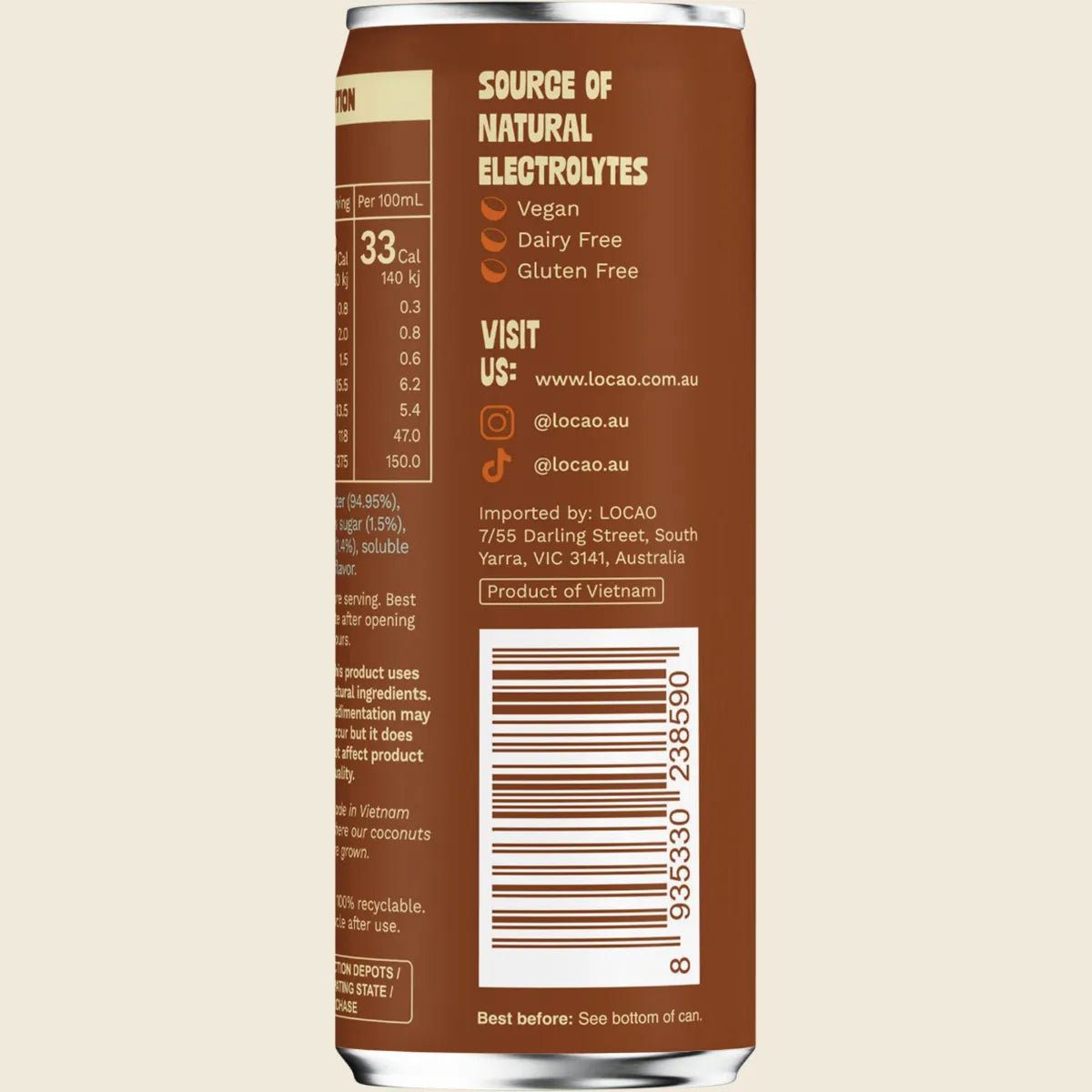 Locao - Chocolate Coconut Water 250ml