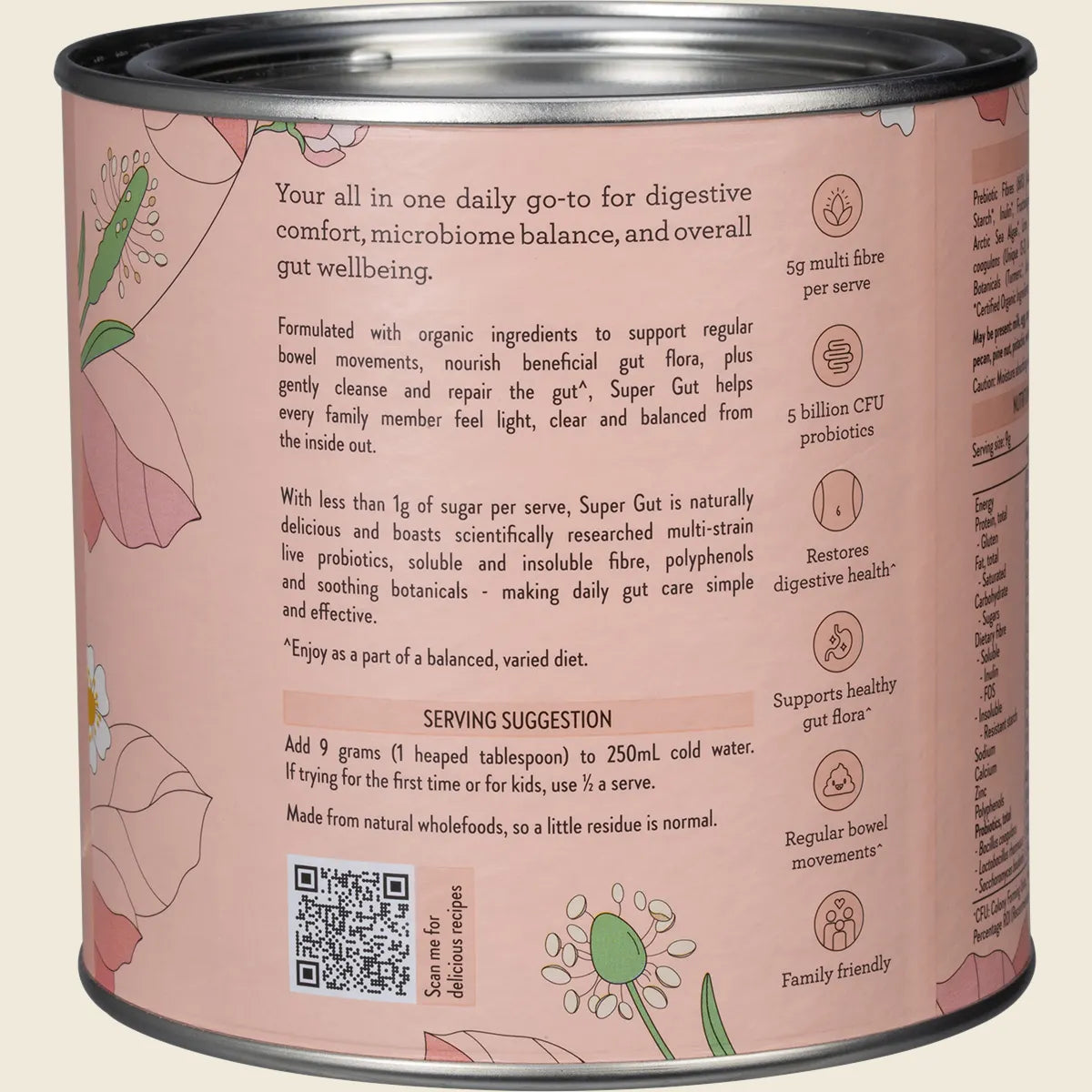 Nutra Naturals - Super Gut Strawberry Kiwi 225g