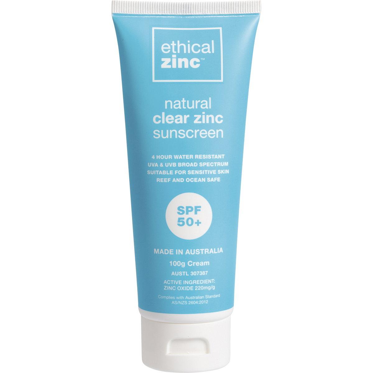 Ethical Zinc - Natural Clear Zinc Sunscreen SPF 50+ 100g