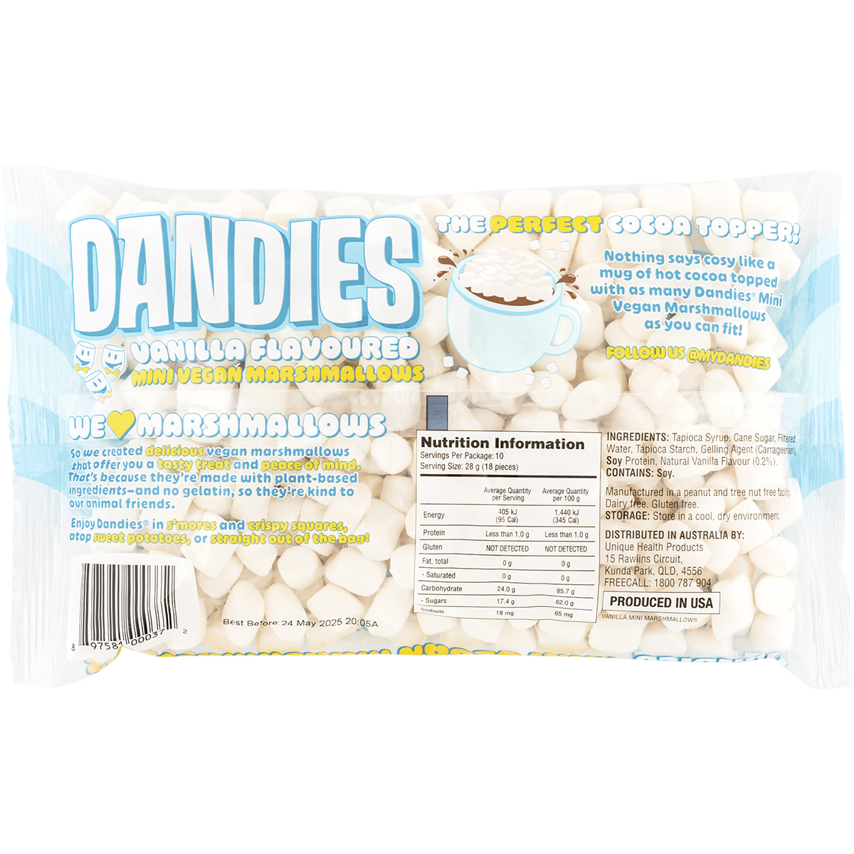 Dandies - Vegan Vanilla Marshmallows Mini Size 283g
