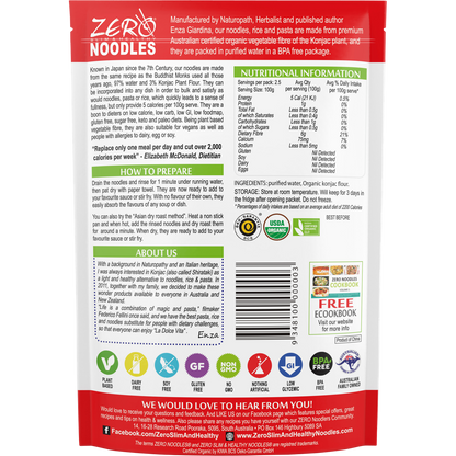 Zero Slim & Healthy - Certified Organic Konjac Rice Style 400g