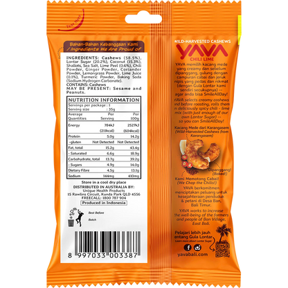 Yava - Wild Harvested Cashews Chili Lime 35g
