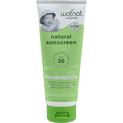Wotnot - Natural Sunscreen SPF 30 Suitable For 3 Months+ 100g