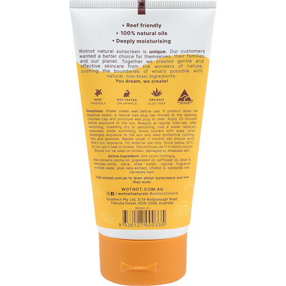 Wotnot - Natural Sunscreen SPF 30 Suitable For Sensitive Skin 150g